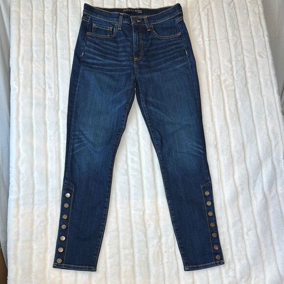 Veronica Beard Debbie High Rise Skinny Jeans with Button Detail Sz 27 - Picture 2 of 14